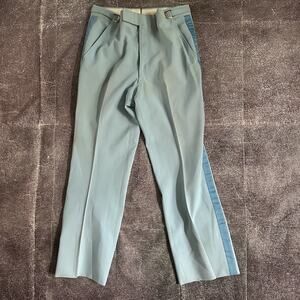 Men's Vintage 70's Durfeys Formalwear Powder Pastel Blue Tuxedo Pants Sz 34 X 30